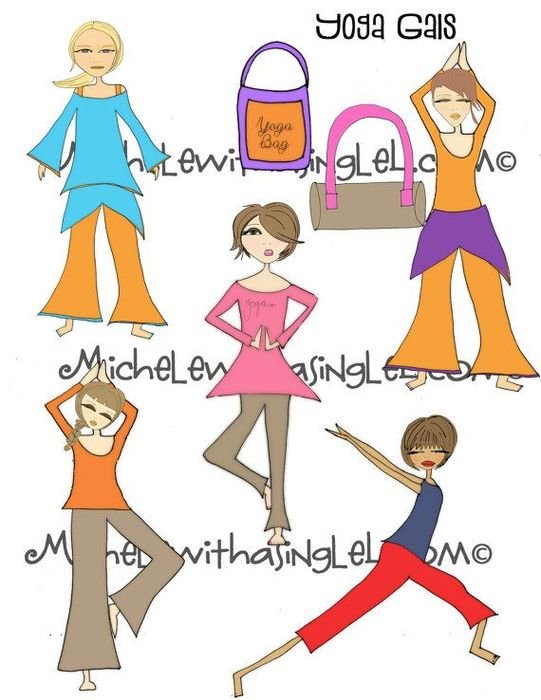 Digital Clipart Yoga Gals By MichelewithasingleL On Etsy $8