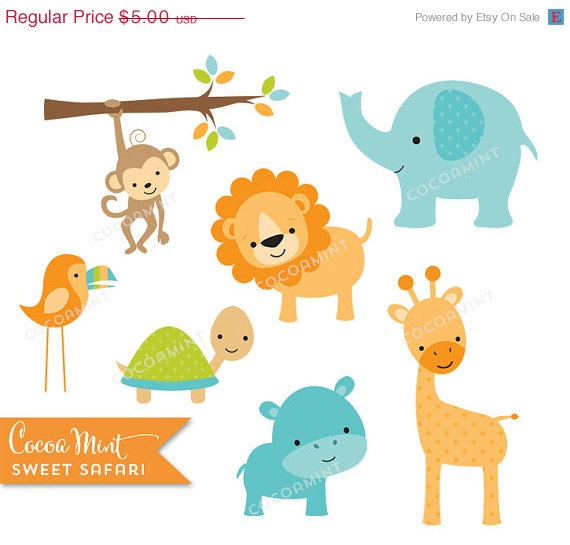 Sweet Safari Clip Art free image download