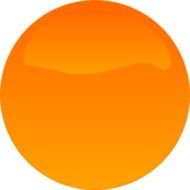 Orange Button Clip Art N7