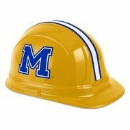 logo "M" on a yellow helmet