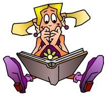 Reading Clip Art Free drawing
