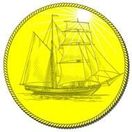 Gold Pirate Coin Clip Art