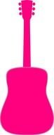 Pink Guitar drawing