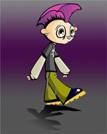 Cartoon Punk Kid