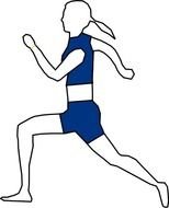 Woman Runner Clip Art N4