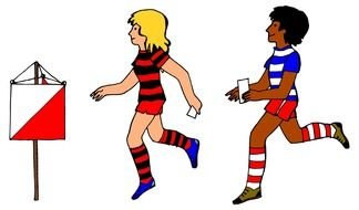 drawn running women