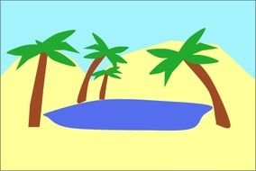 painted oasis in the desert