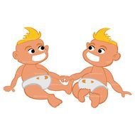 Cartoon Baby Twins N2