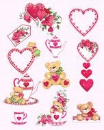 Valentine Teddy Bear Clip Art drawing