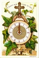 clipart of the Happy New Year clock