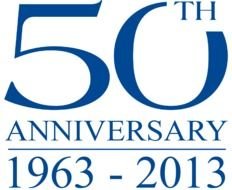 50th Anniversary, blue banner
