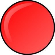 red circle on a black background