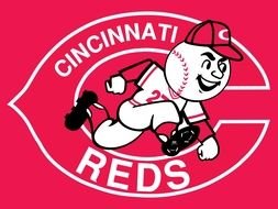 Cincinnati Reds man logo drawing