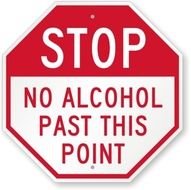 Stop Sign no alcohol drawing