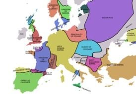 labeled Map of Medieval Europe