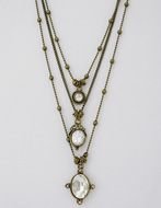 Antique Triple Pendant Necklace
