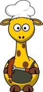 giraffe as a cook