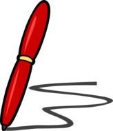Red Signature Clip Art