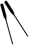 Canoe Paddles Outline Clip Art