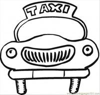 Taxi Car Coloring Pages Free
