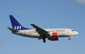 passenger Boeing 737 against the blue sky