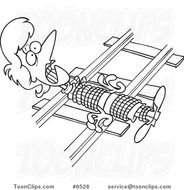 Cartoon Train Tracks Drawing