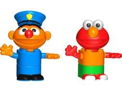 Colorful muppet figures clipart