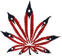 Colorful weed marijuana clipart