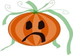 sad pumpkin as a graphic illustration