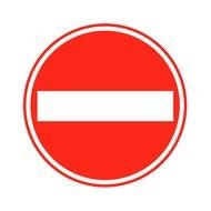 No entry sign clipart