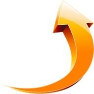 Orange Curved Arrow Clip Art N2
