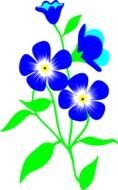 Ä°llustration of blue Flowers