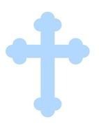 Blue Communion Cross Clip Art