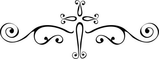 painted openwork cross