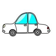 White Cartoon Car Clip Art