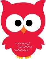 Cute red Owl drawing