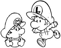Baby Mario Coloring Pages drawing