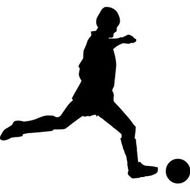 Soccer Player Clip Art Silhouettes drawing