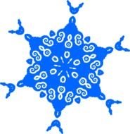 Snowflake Kaleidoscope Clipart Medium Size