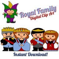 Royal Family Digital Clip Art as a graphic illustration