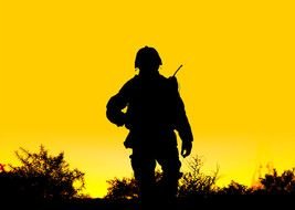 Female Soldier Silhouette N2