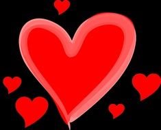 Love Hearts drawing card