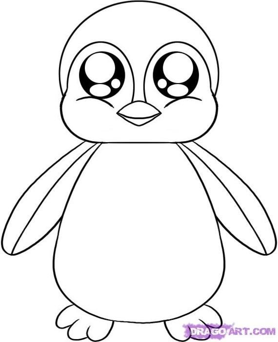 Cute Animal Coloring Pages Penguin