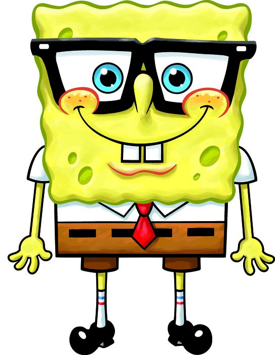 Spongebob in square glasses