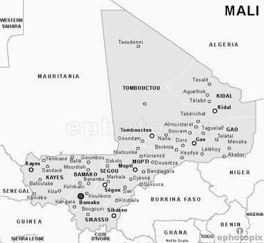 Mali Political Map