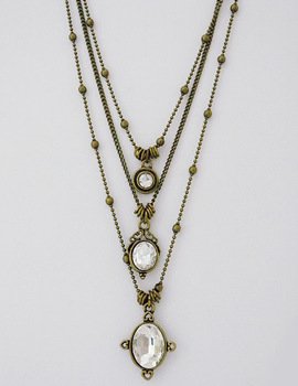Antique Triple Pendant Necklace