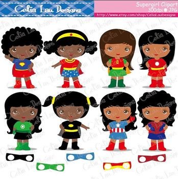 Girl Superhero Clip Art N35