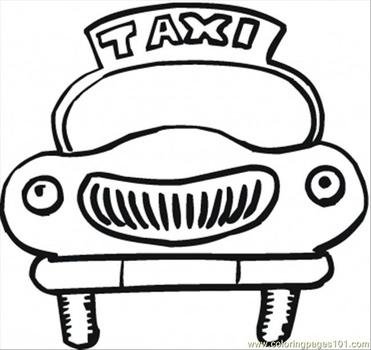 Taxi Car Coloring Pages Free
