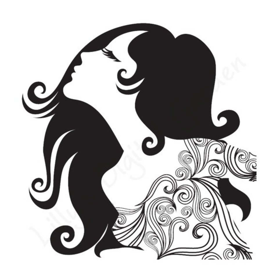 Retro Lady Digital Stamp Digistamp 70s By LillysDigitalGarden pound100
