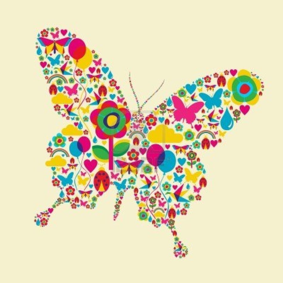 Happy Butterfly drawing